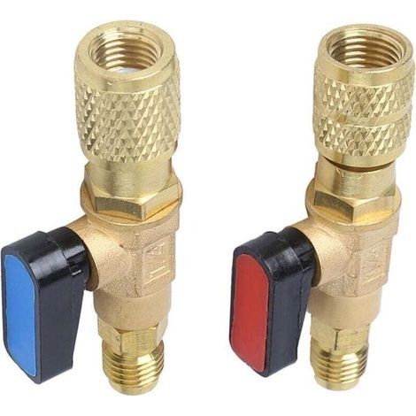 Ej.Life Kältemittelventil Klimaanlage Ladeschlauch Adapter Kugelhahn für R22 R410A (1/3)