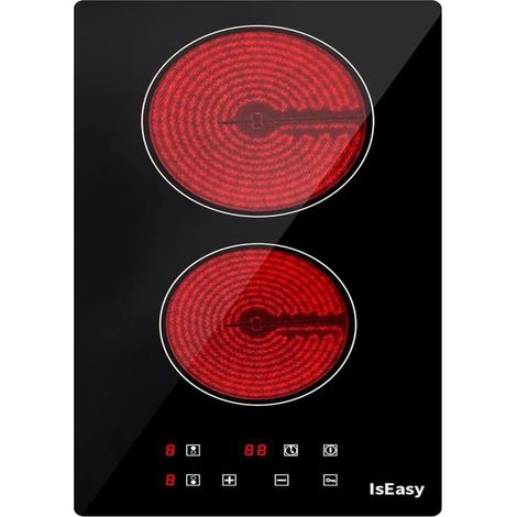 Placa Vitrocerámica - ISEASY - 2 Fuegos - 3000W - Sensitivos - Bloqueo infantil (1/5)