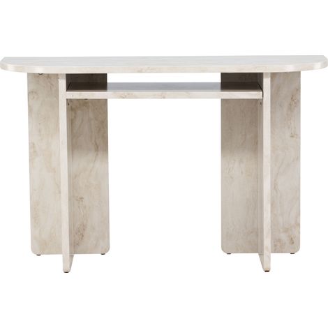 Ebuy24 – Table d’appoint Ålesund en MDF aspect marbre – Dimensions 40x120x75 cm – Couleur beige moderne – Rangement pratique pour clés et livres (1/5)