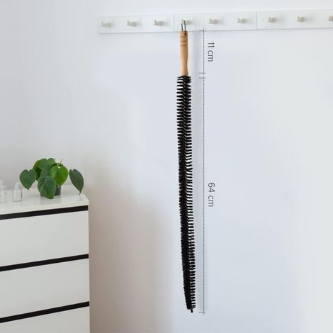 Brosse Radiateur Longue Plumeau Poils Longs et Fins Flexible pour Nettoyer Réfrigérateur Machine à Laver Les Améliorer l’efficacité et Réduire Les Factures d’énergie,Longueur Environ 75 cm,Noir (1/4)
