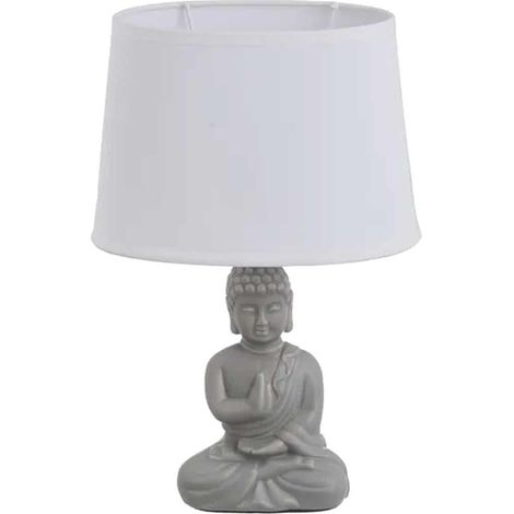 Lampe céramique Bouddha gris 34 cm (1/5)
