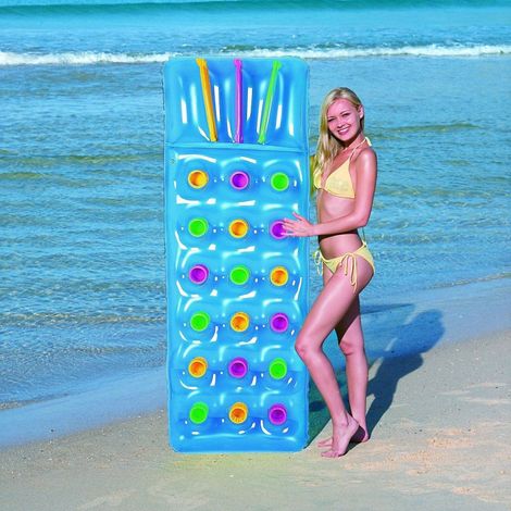 Trade Shop - Colchoneta Inflable Individual Para Piscina 188x71cm - (1/2)