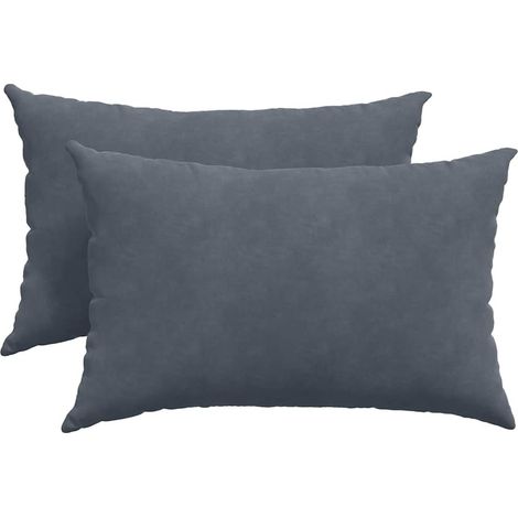 Maison Exclusive - Sofakissen 2 Stück Dunkelgrau 60 x 40 cm Cords