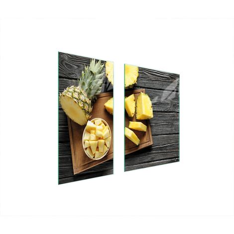 GLASSCHUTZPLATTE 75x52 ANANAS