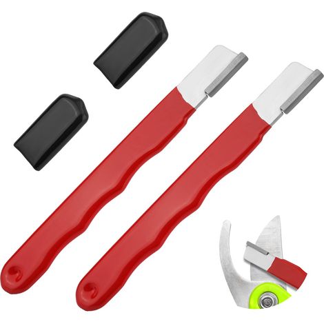 2pcs Aiguiseurs de Lames de Poche, Aiguiseur d'Outils de Jardin en Acier Tungstène Aiguiseur à Usage Polyvalent pour Sécateurs Hachettes Faucilles Cisailles à Clôture (1/5)