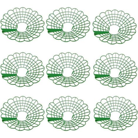 Support pour fraises, lot de 9, 29x29 cm, vert, protège des limaces et de l'humidité, accessoire de jardin pour plantes (1/5)