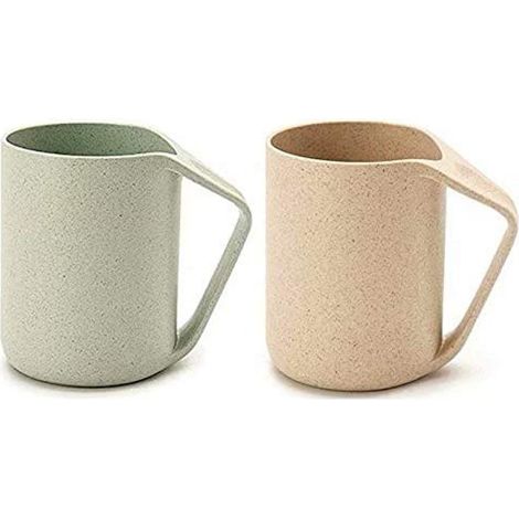 Tasse en plastique biodégradable en bambou, paille de blé, respectueuse de l'environnement, idéale pour le café, le lait et l'eau