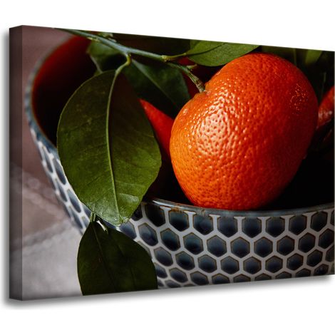 Leinwanddruck „Küche Orangen“ 70 x 50 cm Obstkorb