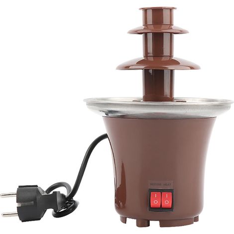 Fontaine À Chocolat Électrique - 3 Niveaux - Pour Fontaine À Fondue Chocolat - Idéale Pour Fêtes Familiales Et Réceptions - 22 cm Hauteur - 14,5 cm Diamètre - 0,85 kg (1/5)