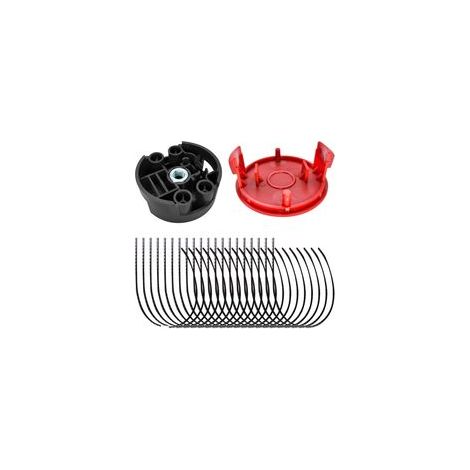 F016800431 Fil de débroussailleuse de Rechange pour débroussailleuse AFS 23-37 37 cm x 3,5 mm avec Couvercle de Bobine F016F04841, tête de Coupe F016F04839 (22 pièces) (1/4)