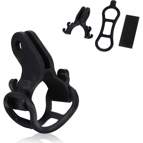 Support de Lampe de Poche de Vélo, Support de Fixation de Torche de Guidon de Vélo Stable Universel Clip de Lumière Accessoire de Vélo pour Un Diamètre de Lampe de Poche Inférieur à 40 mm (Noir) (1/5)
