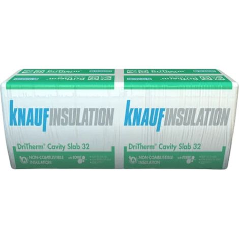 100mm Knauf DriTherm Cavity Wall Insulation Slab 32 (3.28m2/Pack)