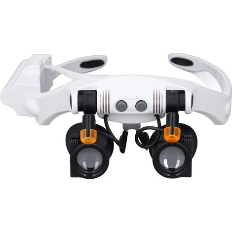 Loupe frontale avec éclairage LED blanc chaud/froid 1,5X 3X 4X 5X 6X 7X 10X Kit de loupe pour la réparation de bijoux et circuits imprimés (1/5)
