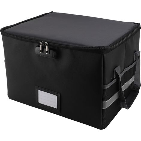 Fireproof Document Box with Antistatic Reflective Strip and Combination Lock for Storing Passports, Photos and Legal Files at Home Office (1/5)