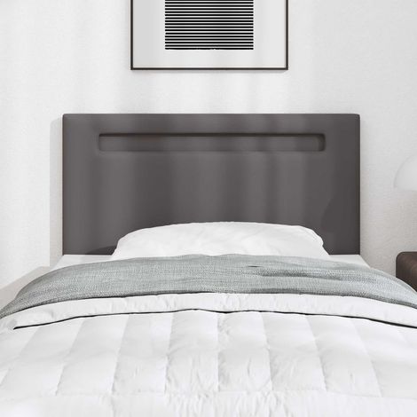 LED Kopfteil Grau 90 cm Kunstleder (1/5)