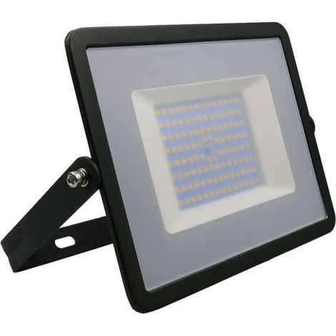 V-TAC OPTONICA NERO FARO FARETTO LED SMD 10W 20W 30W 50W 100W SLIM DA ESTERNO IP65 100w,Luce calda 3000k (1/5)