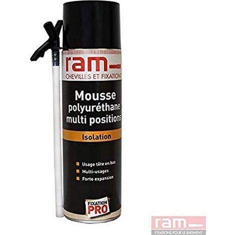 Mousse polyuréthane ram 510 ml scellant isolant