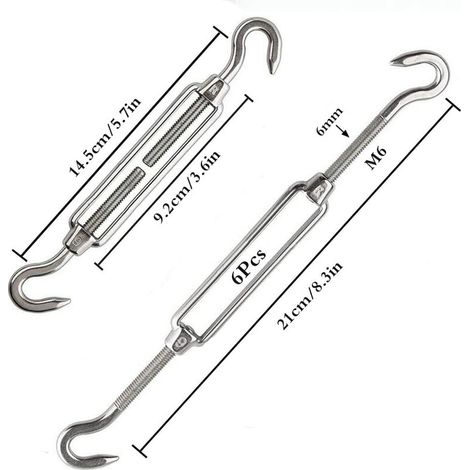 Tendeur Inox Pour Câble Diamètre 6mm – Fixation Murale, Solide Et Durable