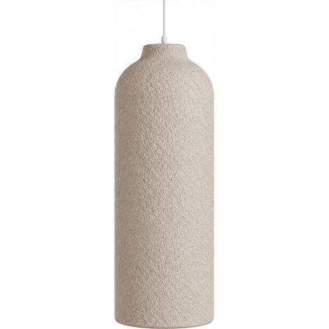 Pendelleuchte - Minimalistisches Design - Steinoptik-Oberfläche - Sinur III Taupe (1/5)