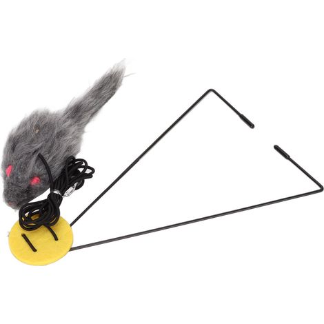 Hängendes Mausspielzeug für Katzen – Einziehbares interaktives Spielzeug mit Dreieckshaken zur Jagd (1/5)