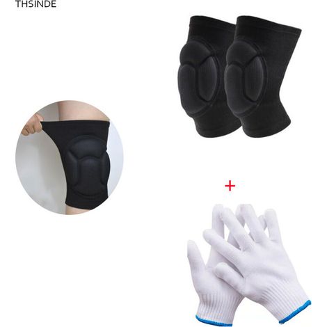 THSINDE 2PCS Genouillères Professionnelles pour Le Travail,Genoux Confortable pour sols abrasifs pour Gardning et Construction Danse,Élastique mousse Anti choc (1/4)