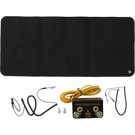 Tapis de Mise à la Terre en Cuir PU Anti-Static pour Améliorer le Sommeil - 30x68cm avec Bracelet (1/5)