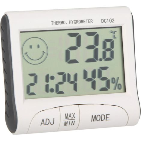 EASYCOMFORT LCD Thermomètre Numérique Hygromètre Horloge avec Magnétique (1/5)
