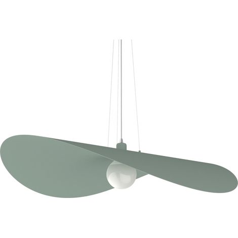 LUMICOM  PIUMA Sospensione, 1X E27, max 42W, metallo, verde iceberg, D.90cm