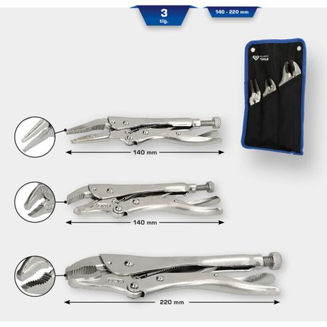 BRILLIANT TOOLS Jeu de pinces étaux / pinces grip 3 pcs - BT065003 (1/5)