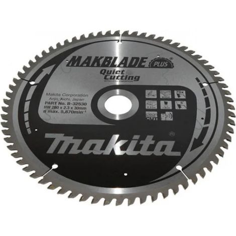 Makita B-32530 Makblade Plus Lama TCT silenziata per troncatrici 260x30 per legno