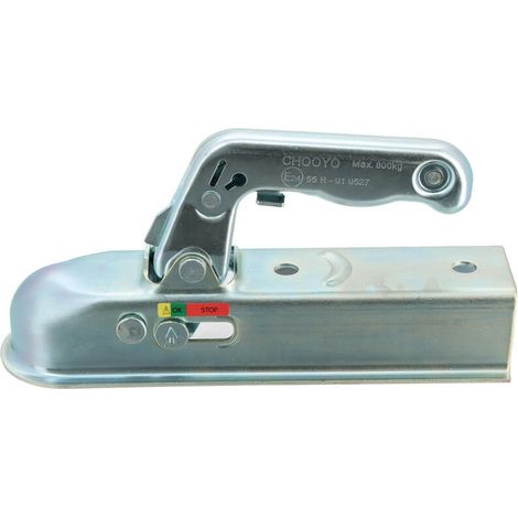 Tête d'attelage remorque, Timon remorque carré de 50mm - Compatible avec Tous Types de Boule d'attelage diam. 50mm - Capacité de Traction 750kg (1/5)