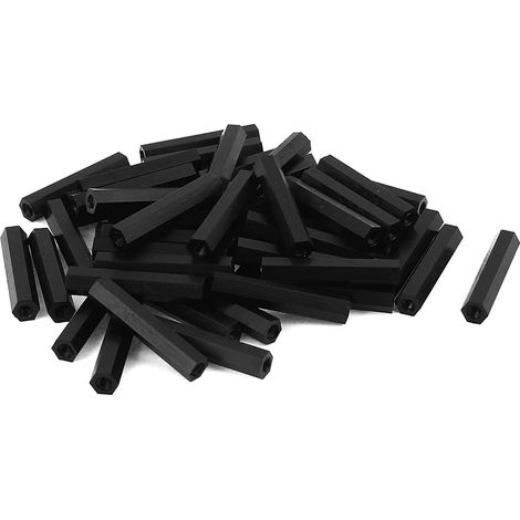 50 pcs M3 x 30 mm en nylon Hexon Patt Abstandhalter PCB Säule Nuss