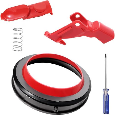 Pièce de rechange pour Dyson V11 aspirateur Accessoires, Bague d'étanchéité Fixe + boutons de verrouillage à clip + Bouton de commutation de déclenchement renforcé + tournevis