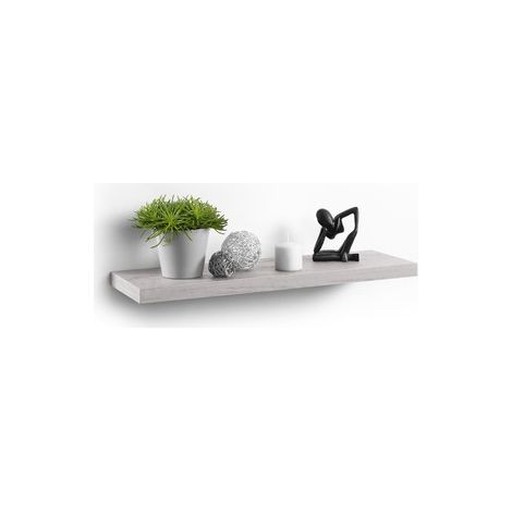Etagère flottante en bois - Imitation chêne blanchi - L 75 x l 22,8 cm - Livraison gratuite (1/3)