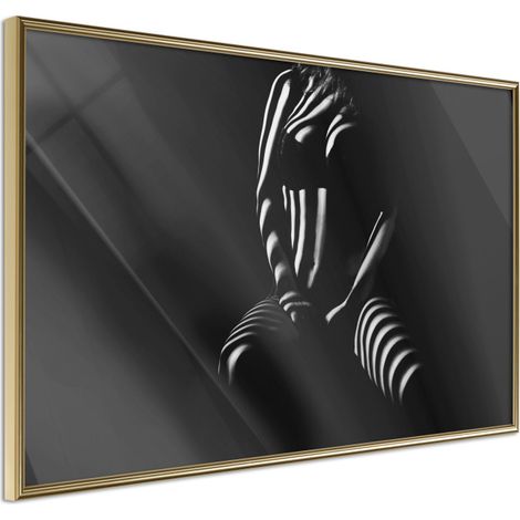 Affiche Murale Encadrée "Blinds Shadow" 45 x 30 cm Or