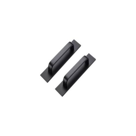Lot de 2 Poignées Autocollantes en Aluminium pour Armoire Chambre à Coucher Salle de Bain Cuisine Poignées En Alliage d'aluminium (200 mm, noir)-Crezuo (1/4)
