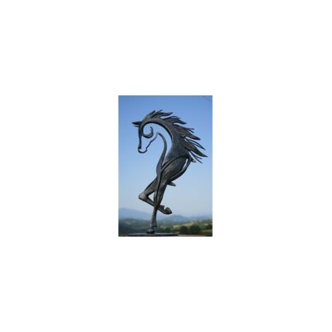 Statue de cheval en métal Sculpture maison ornement de jardin Figurine décor Art artisanat cadeau,2013.56cm