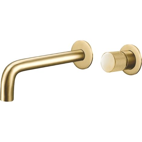 Grifo de lavabo empotrado ALTON oro cepillado Dorado (1/4)