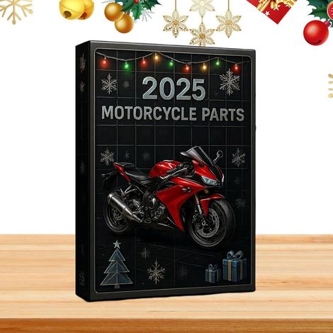 Calendrier de l'Avent 2026 Motos, 24 ornements en acrylique à suspendre, thème motard (1/5)