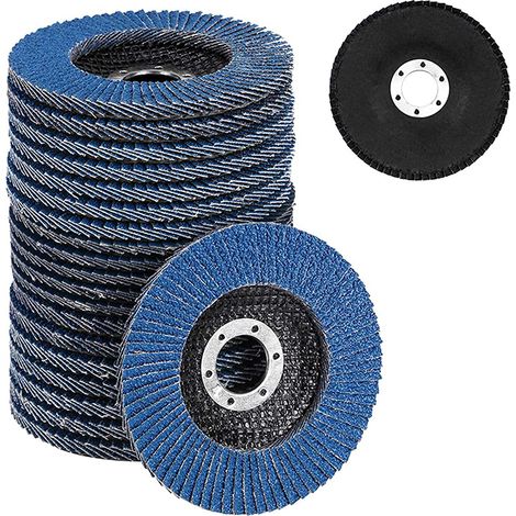Flap Discs 115mm 20 Pack Grinding Sanding Disc Aluminum Sanding Wheels 40 60 80 120 Mixed Grit Oxide Abrasives Grinding Disc for Angle Grinders