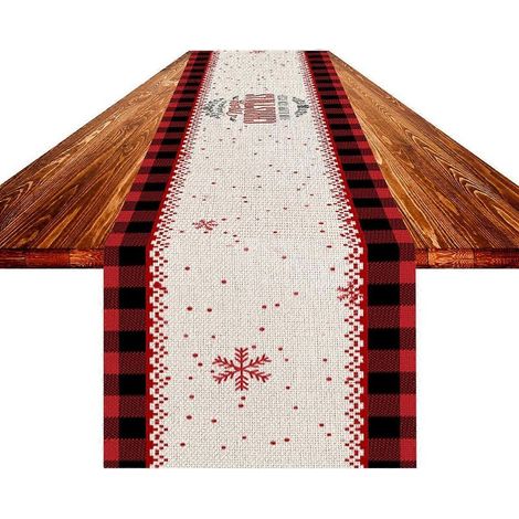 Fleurs de Noël, nappes d'hiver, décorations de table de Noël pour la cuisine, réunions de famille en plein air (1/5)