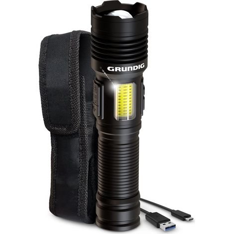 Taschenlampe LED Lampe aufladbar - Extrem hell - Ion Technologie GRUNDIG