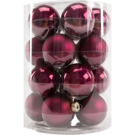 TrendLine Glaskugeln in uni glanz/matt magnolienrosa Ø6cm 20Stk Christbaumkugeln (1/3)