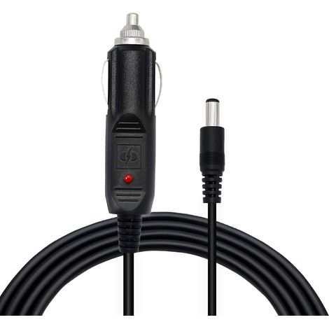 [NEUWERTIG]  DC 5,5 x 2,5 mm Stecker auf DC 12 V Zigarettenanzünderkabel Auto-Stromkabel für Autos, LKWs, Busse (1,5 m, 2 Stück) - INHHUB