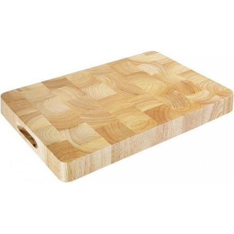 Planche à découper rectangulaire (L)455 x (P)305 x (H)45 mm, en bois d'hévéa (1/5)
