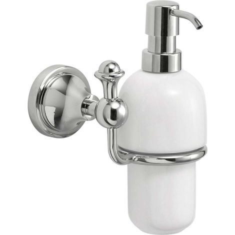Sapho Gedi Nevis - Seifenspender mit Halter, Keramik/Chrom NV8013