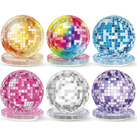48 pièces d'assiettes en Carton Disco Party, décoration d'anniversaire rétro des années 70-80, décoration de fête Disco 18 cm pour (1/5)