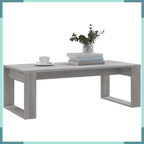 Table basse - 823364 - Sonoma gris - Bois d'ingénierie - 102x50x35 cm (1/5)