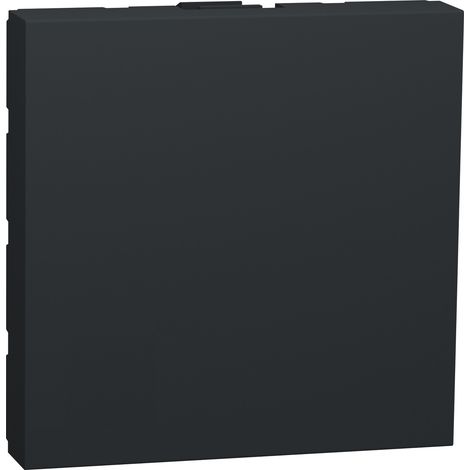 Schneider Electric – Obturateur 2 modules anthracite – Mécanisme seul – Pour installation en intérieur – Compatible avec systèmes électriques standards