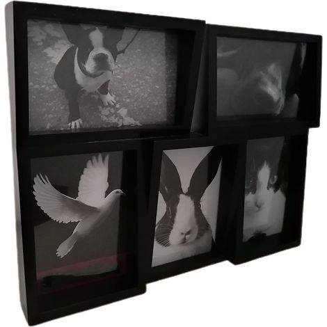 Portafoto collage da tavolo album cornice in legno per ritratti 10x15 moderno a 5 foto vintage bellissimo e particolare (1/5)